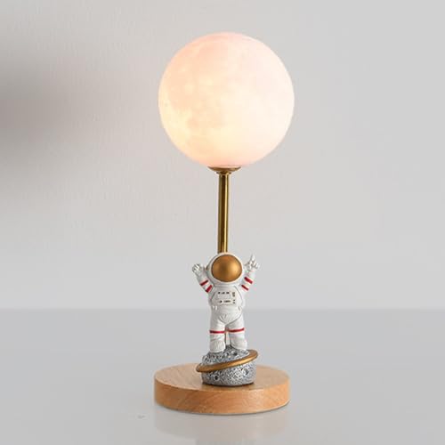Lampe de bureau lune 3D en bois pour l'ambiance feutrée du salon