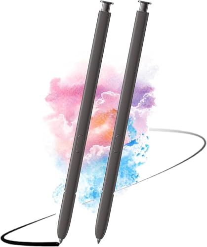 PeiDog Lot de 2 Stylets de Rechange pour Galaxy S24 Ultra sans Bluetooth pour Samsung Galaxy S24 Ultra Toutes Versions S Pen Noir