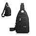 Funmo Brusttasche, Wasserdichte Schultertasche, Ultraleicht Umhängetasche mit USB und Kopfhörerausgang, Sling Bag für Herren und Damen, 30x17x6 cm, Schwarze ser aus günstig Kaufen-Funmo Brusttasche, Wasserdichte Schultertasche, Ultraleicht Umhängetasche mit USB und Kopfhörerausgang, Sling Bag für Herren und Damen, 30x17x6 cm, Schwarze