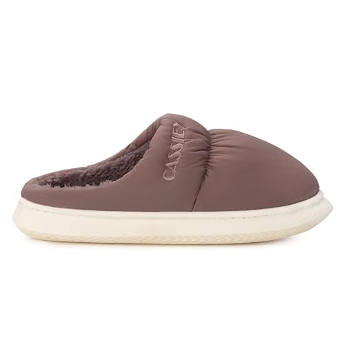 Image of CASSIEY Slippers for Mens Winter Home Indoor Outdoor Warm Thick Sole Waterproof down Cotton Slipper