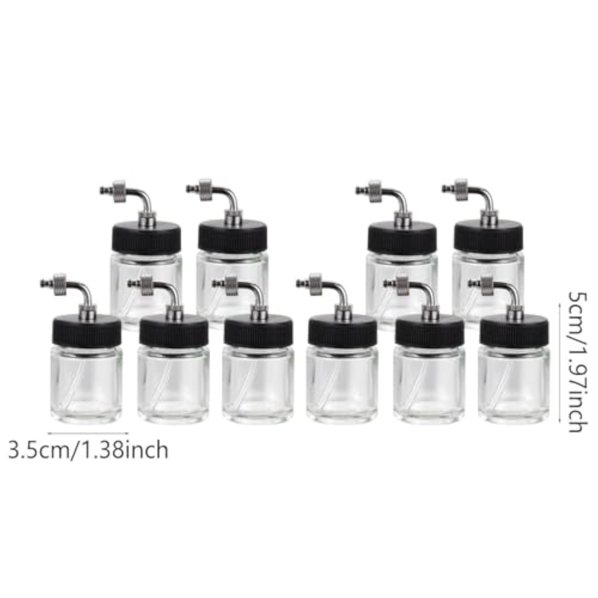 10 Pieces Airbrush Bottles for Professional Painting Tools