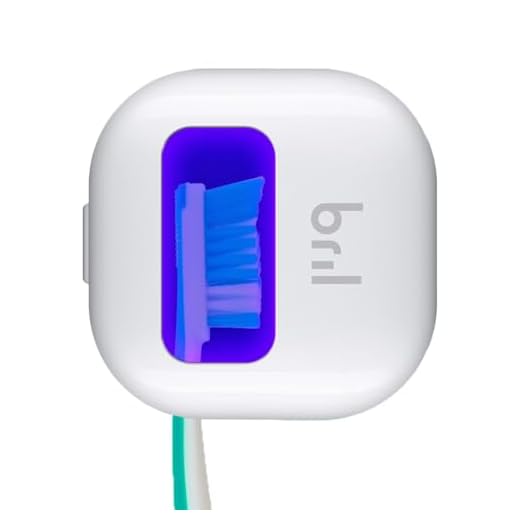 Bril UV-C Toothbrush Sanitizer, Portable Cleaner, Travel Cover, Magnetic Holder, and Rechargeable Case for Any Size Toothbrush, White