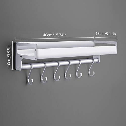 mreechan-Estante-de-Cocina-Estante-de-Cocina-Soporte-para-sartenes-Organizador-de-Pared-de-Utensilios-de-Cocina-con-6-Ganchos-extraibles-para-Pasillo-de-bano-de-Cocina-etc-Silver