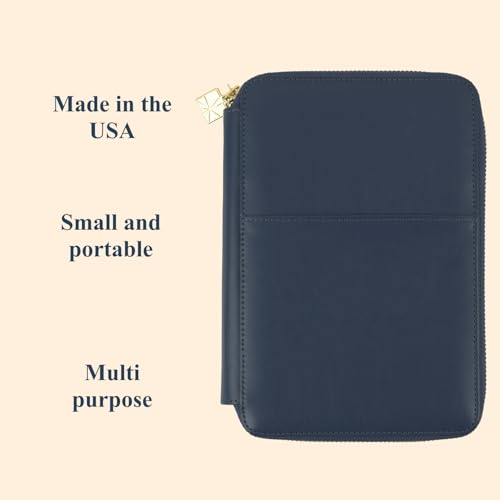 Image of Ultimate Planny Pack - Planner Accessory Pouch. Inside Pockets and Extended Metal Zipper. Elastic Band to Secure Around Planner. Vegan Leather Organizer by Erin Condren