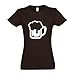 Shirtzshop - Jarra de cerveza para mujer y mujer, chocolate, S