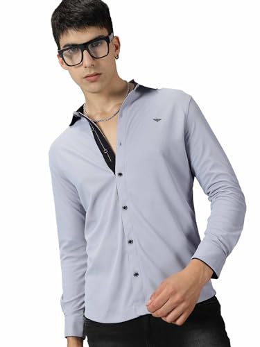 Image of STELLERS Men's Premium Full Sleeve Shirt | Feather Touch Feel| Regular Fit| Odour Resistant| Anti-Static| Wrinkle Free| Quick Dry | Stretchable| Lightweight| Sweat-Proof