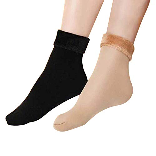 Nyamah SalesSocks Winter Warmer Thicken Thermal Wool Snow Socks Soft Velvet Floor Socks for Ladies Girls Women Fully Stretchable