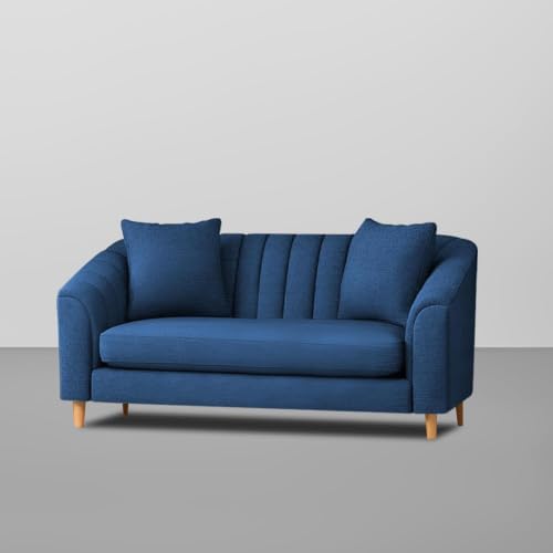 Image of Casaliving Doraldo 2 Seater Sofa Set for Living Room Premium Fabric Sofa for Living Room (Blue, 2 Seater)