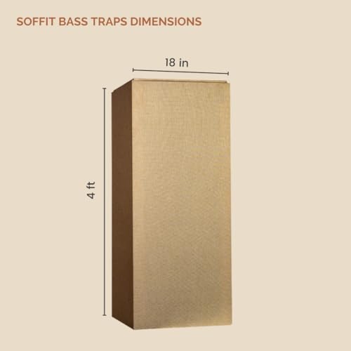 Image of Timber Acoustics Soffit Bass Traps | Premium Low-Frequency Absorption for Balanced & Clear Audio | Acoustic Room Treatment | Soundproof Corner Panels (Wine, 4ft x 18in)
