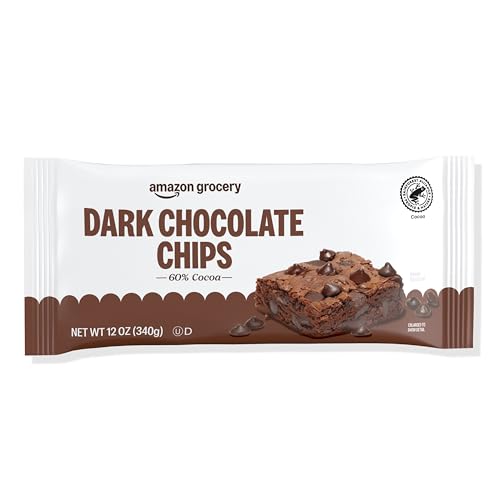Amazon Grocery, Dark Chocolate Chips, 12 Oz (Previously Amazon Fresh, Packaging May Vary)