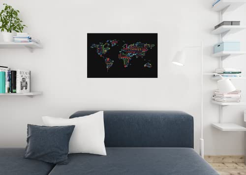 Image of Computer Science Posters For Classroom Word Map Computer Lab Posters Programming Technology Decorations Cool Wall Art Print Poster 36x24