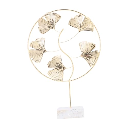 Zerodeko Decoración Y Sencilla con Hojas Herrajes para Adorno de Hotel Artesanía de Hierro para Escritorio Diseño Elegante