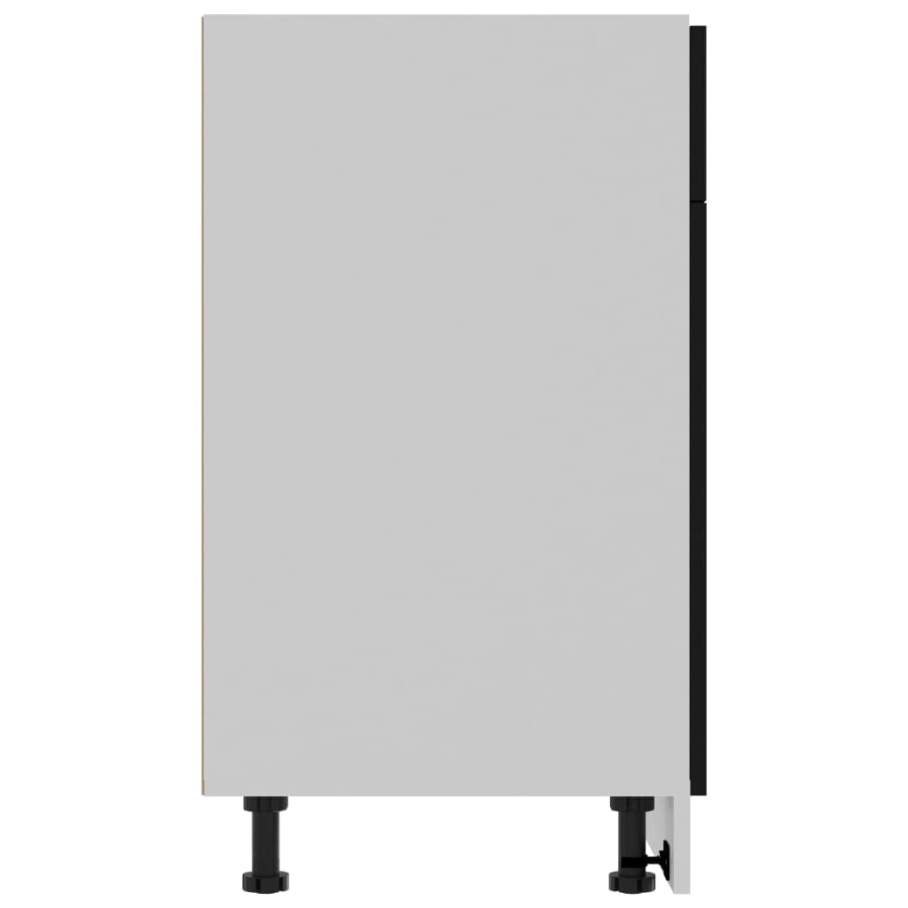 vidaXL Unterschrank 80x46x81,5 cm, Schwarz, Holzwerkstoff, Bad- & Küchenschrank, Unterbeckenschrank, Wandmontierbar