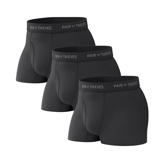 Pair of Thieves Men's 3 Pack Super Fit Trunks, Black, Medium