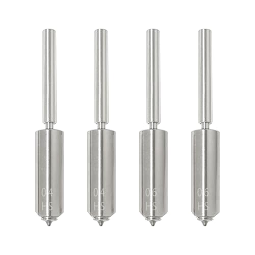 dolitify 4 Pack 0.4MM 0.6MM Integrated Hardened Steel Nozzles Compatible with Kobra S1 Max Combo 3D Printer, High Flow Q