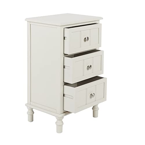 Decor Therapy Simplify 3-Drawer Accent Table, Buttermilk #TOP5