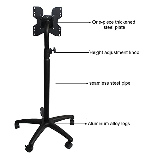 Soporte móvil para TV con ruedas, ajustable para 14-37 pulg. miniatura 6