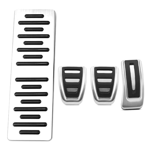 WBWBB Pedales para Coche para Audi Q3 2019-2020, Auto Pedal Cubierta Pedales De Coche Funda Pedal Freno Copertura Pastillas Pedal Freno Gas,E-MT 4pcs