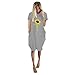 Produktbild Vectry Damen Schwangerschaftskleidung Boho-Kleid Mädchen Kleidung A-Grau 2XL