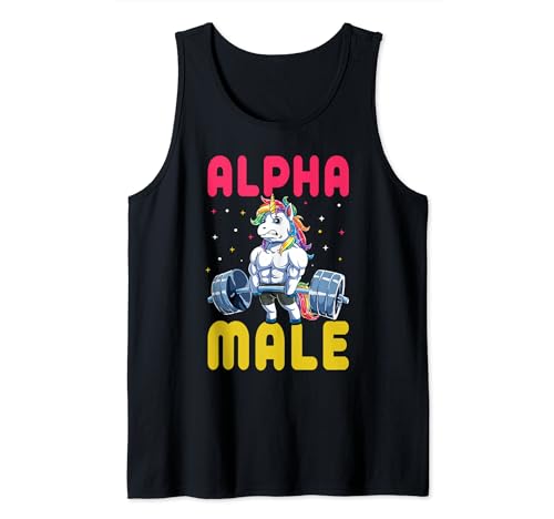 Alpha Männlich Männer Einhorn Gewichtheben Workout Tank Top