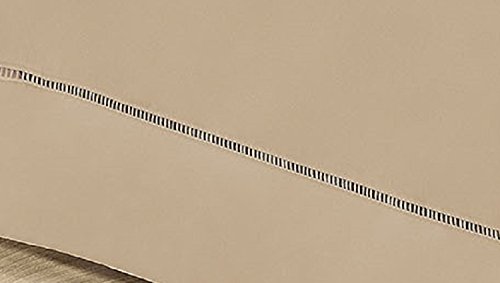 Saia para Cama Box Queen Bia Enxovais Cáqui Tecido