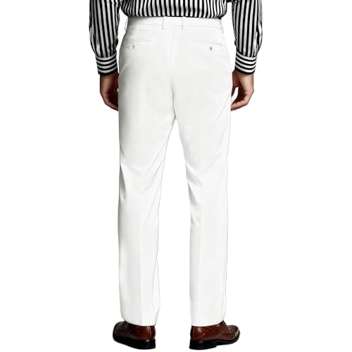 Image of Men's Cozy Hidden Expandable Waist Dress Pants | Premium Stretch Texture Weave Work to Weekend Pants