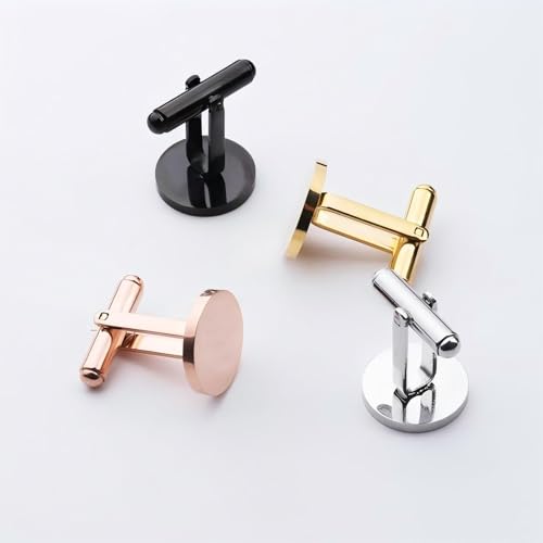 2PC CLASSIC MEN'S CUFFLINKS TITANIUM CUFFLINKS GOLD STEEL ROSE GOLD BLACK 20MM WEDDING CUFFLINKS2