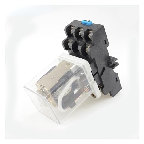 Relé intermedio JQX-38F 3Z de 40A con base de 11 pines y bobina de alta potencia DC220V 5