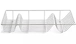 CASVO Stainless Steel Dish Drainer Rack – Kitchen Dish Drying Rack with 18 Slots Anti-Rust Wire Dish Rack for Kitchen Countertop Plates, Cups, Bowls, Trays and Glass L48.5 x W30 x H10cm (Silver)