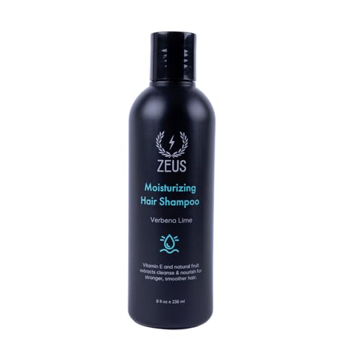 ZEUS Advanced Moisturizing Shampoo for Men with Vitamin E & Natural Fruit Extracts for Smooth, Healthy, Restoring Hair, Cleanse & Balance Scalp (Made in USA) 8 oz.