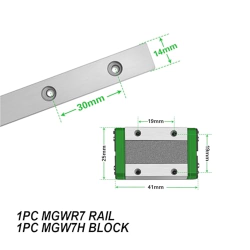 Riel lineal MGWR7 de 700mm con bloque MGW para CNC e impresión 3D 2