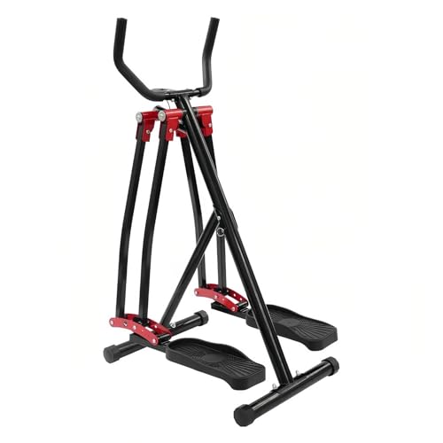 Máquina de ejercicio, elíptica plegable para el hogar, mini elíptica para entrenamientos de cuerpo completo de bajo impacto con pantalla LCD, ideal para gimnasio en casa