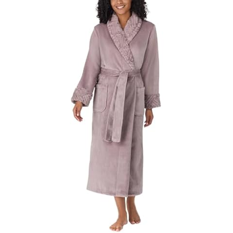 Carole Hochman Women's Shawl Collar Plush Robe (Lavender Undertone,Small) Cover