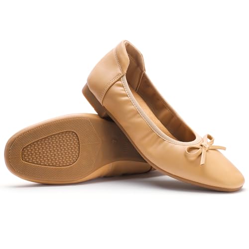 Image of Women's Comfortable Round Toe Bow Ballet Flats Shoes