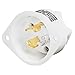 Bryant Electric 4716MB Flanged, Male Inlet, Equipment Base, White