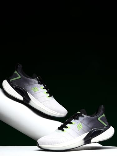 Image of Birde Stylish Comfortable Regular Wear EVA-TPR-TPU Running Black:White (Branded Box) Sports Shoes for Men