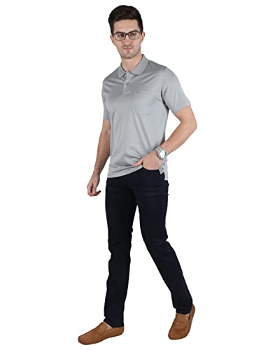Image of Monte Carlo Mens White Plain Collar T-Shirt |22203606-1