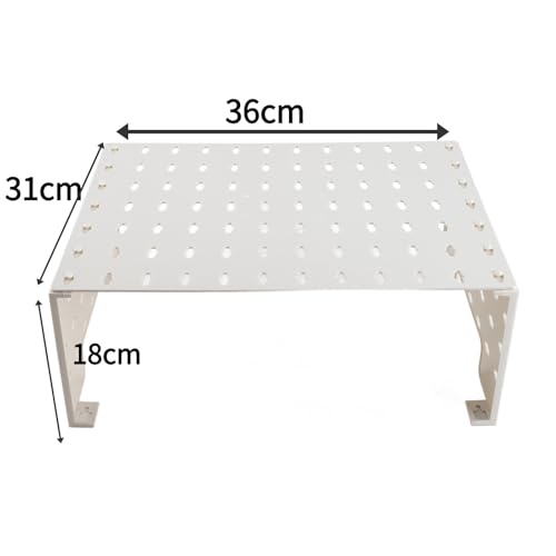 Miniatura 8 de Cubierta Para Tubo Calentador De Agua De Gas, Estante De Almacenamiento De Pared Con Panel Perforado Para La Organización De La Capacidad, Fuerte Capacidad De Carga Sin Instalación L