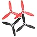 Drone Propeller, 4 pezzi Elica di ricambio RC per accessori modificati professionali per Bebop 2(2 nero 2 rosso)