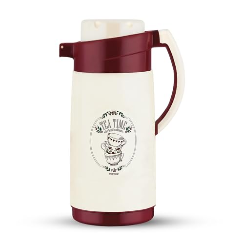 Image of Trueware Aqua Jug Insulated Flask -1500 Ml | Insulated Tea Pot Kettle Inner Steel Outer Plastic | Hot & Cold | Food Grade Plastic | Lightweight BPA-Free | Wide Mouth Design | Ideal for Office, Travel