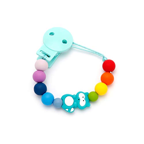 mami me mima CHUPETERO MORDEDOR ANTIBACTERIAS RACCON TURQUOISE