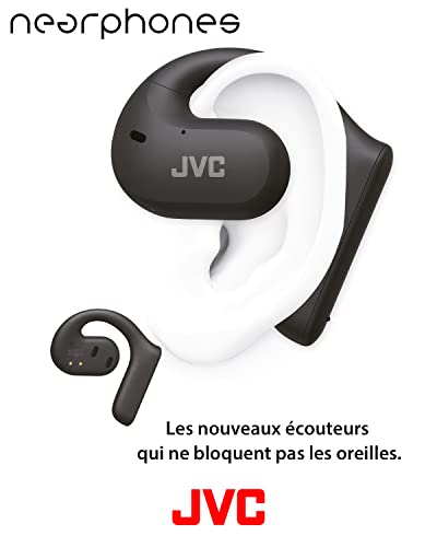 JVC Nearphones écouteurs True Wireless Design Oreilles Libres Water Proof IPX4 pour Le Running Micro Fonction Mute Autonomie 17H Bluetooth 5.1 HA NP35T B - vue 2