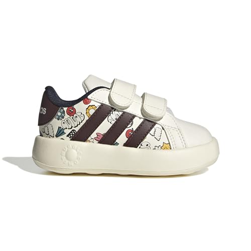 adidas Unisex Baby Grand Court 2.0 Shoes Infants Tennisschuhe, Cloud White/Aurora Ruby/Legend Ink, 23 EU