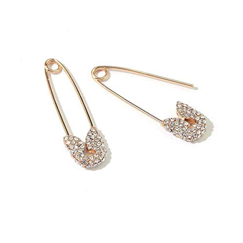 Moda Seguridad minimalista Pin Pendientes oro para las mujeres, cuelga los pendientes de moda de acero inoxidable para la joyería cartílago punk niñas