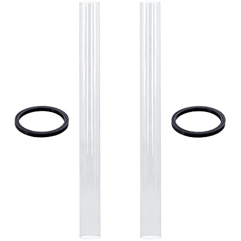 SUMNEW SGT-Glass Quartz Glass Tube Table Top Patio Heater Glass Tube with Neoprene Ring Silicon Ring Support Ring Replacement fits HLDS01-GTHG, HLDS01-GTSS Heater, 49.5" Tall 4" Diameter Cover