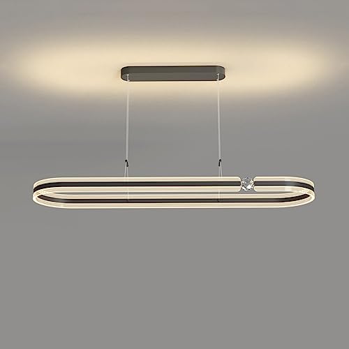 Lampe cristalline de salle à manger luxueuse avec suspension LED 50"
