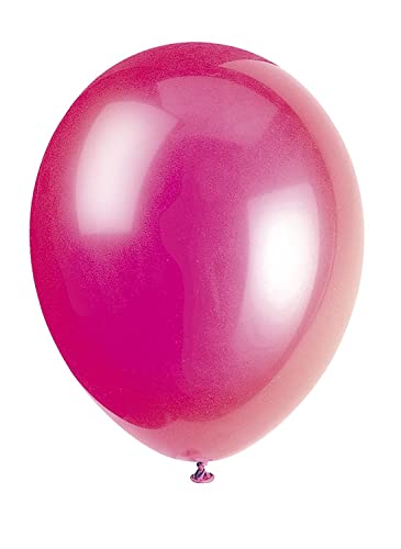 Unique Party - 80010 - Paquet de 10 ballons - Latex - 30 cm - Rose Fuchsia