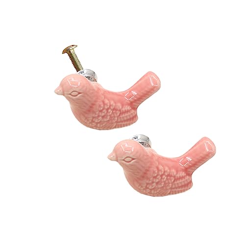 Image of Kitchen Cabinet Handles 4Pcs Animal Cabinet Knobs Ceramic Pigeon Wardrobe Drawer Dresser Furniture Cupboard Handle Pull for Room Furniture Hardware