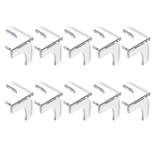 TOYANDONA Protectores de Esquinas Anticolisión para Muebles 10 Unidades T Forma Transparente de PVC Flexible Cubierta Protectora para Bordes Mesa Adecuado Seguridad Bebés