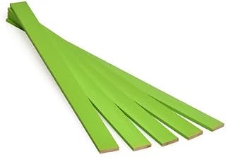 100 maderas para manualidades con niños, maderas para bricolaje, color verde, 25 cm